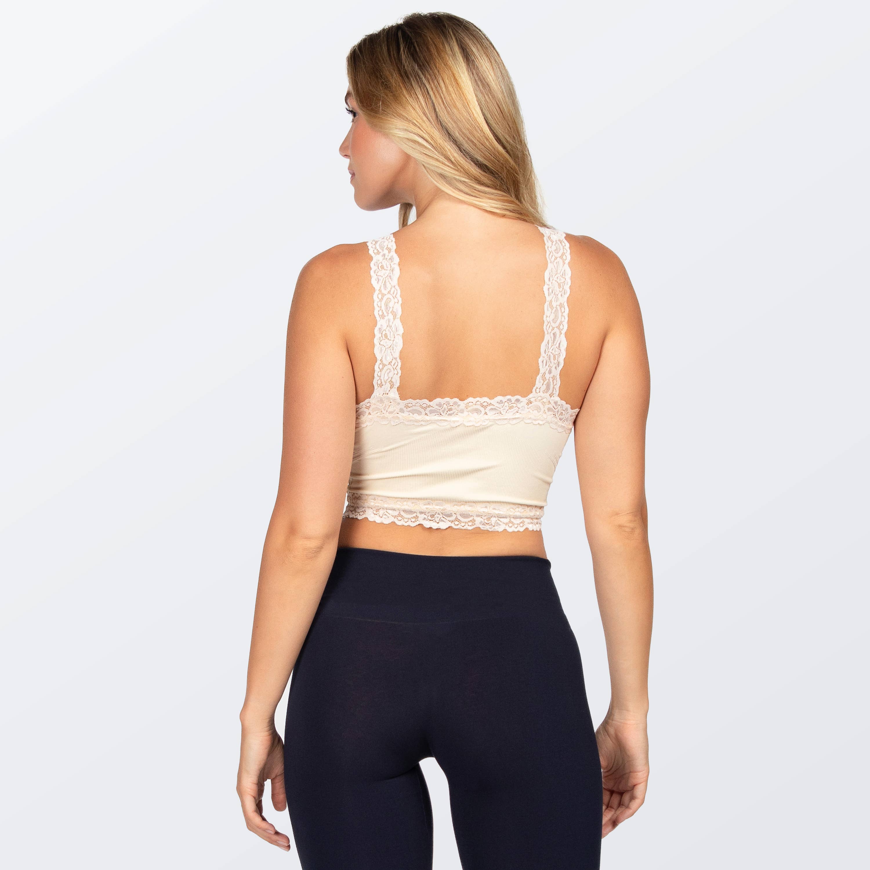 Friday Best - Wholesale Camisole - Women's - Seamless Bralette Camisole with Lace Straps9