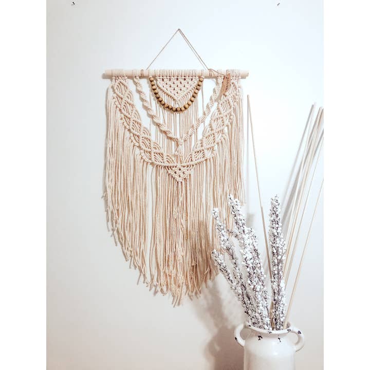 Naorvi Macrame - Wholesale Decorative Tassel/Wall Drop - Luxury Beaded Macrame Wall Hanging Modern Farmhouse Decor2
