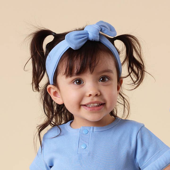 Lazo Orgánico Acanalado Bluebell para venta al por mayor de Snuggle Hunny