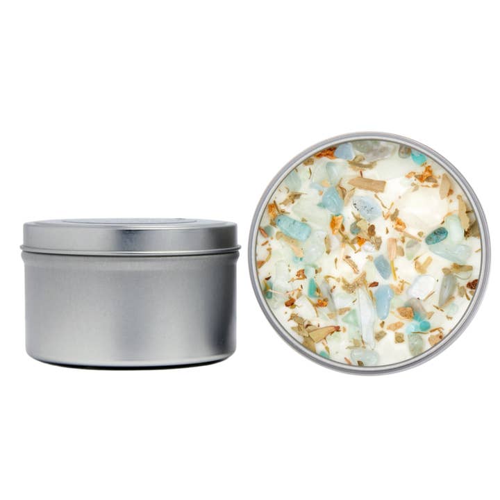 New Moon Beginnings - Wholesale Jar/Filled Candle - Mystical & Magical Candles, Spiritual Candle, Crystal Candle