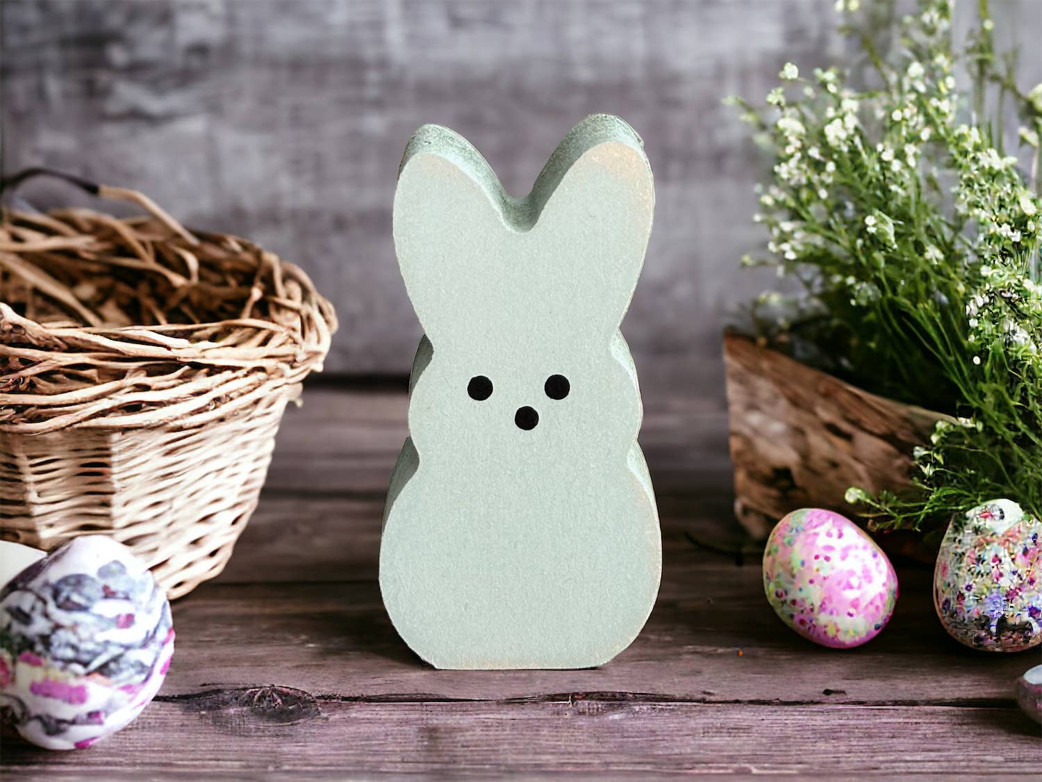 Inkwood Crafters - Wholesale Decorative Tabletop Object - Primitive Rustic Wood Spring/Easter Peeps - SMALL 3.5"1