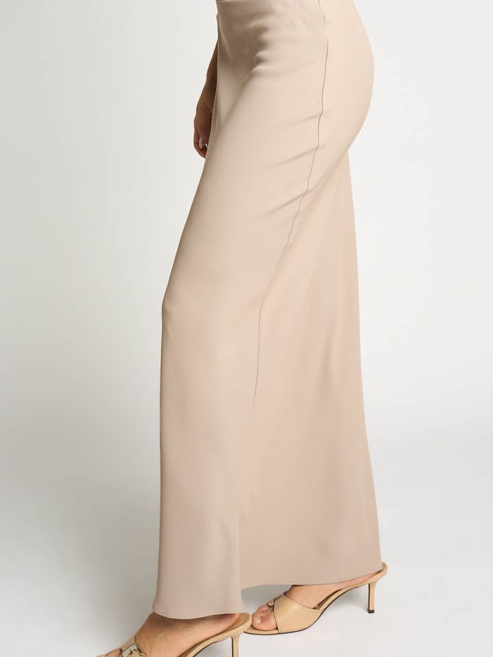 Sans Souci - Wholesale Skirt - Women's - POLY SPAN KNIT BIAS MAXI SKIRT1