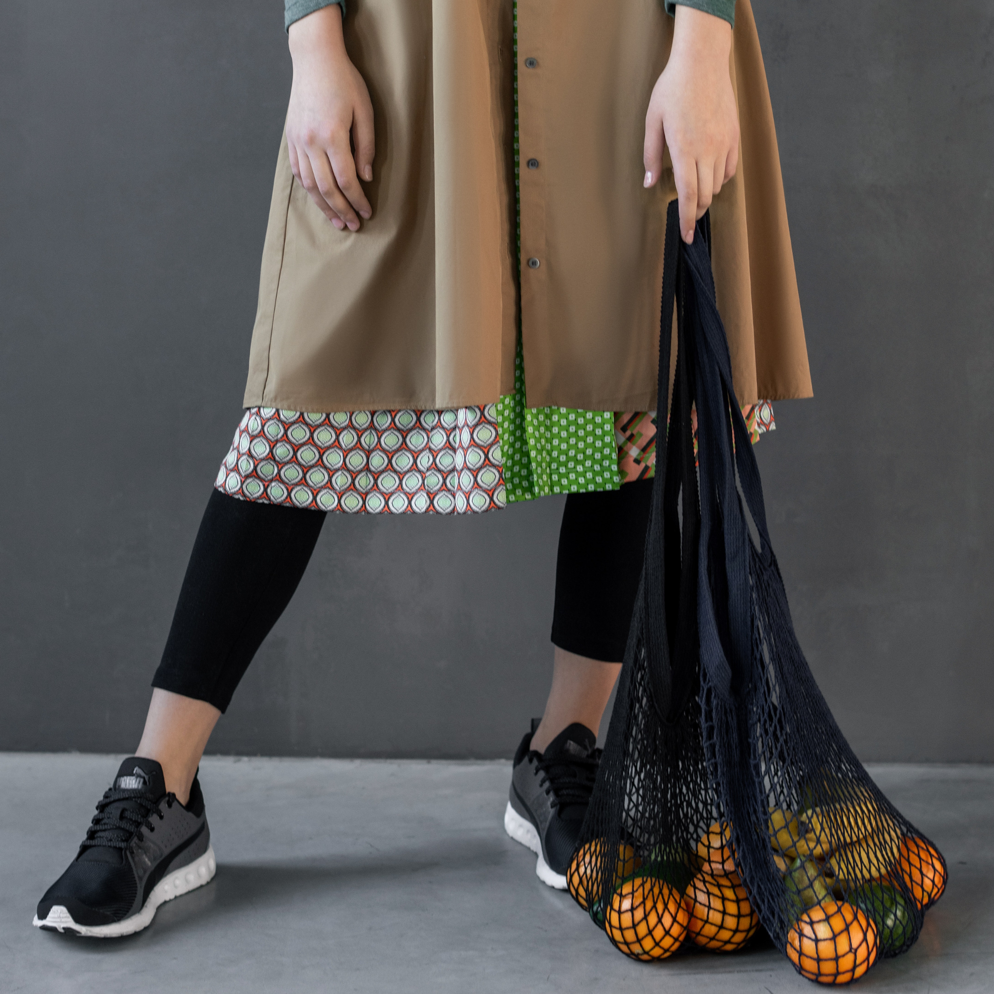 ECOBAGS - Vente Sac porté épaule – unisexe - Sac filet à longues anses en coton5