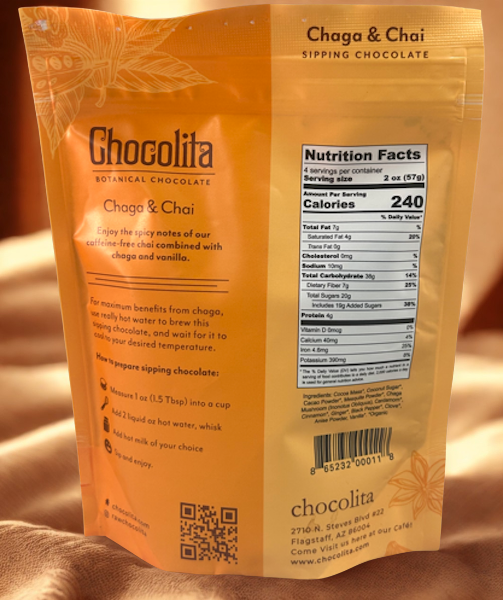 Chocolita - Vendita all'ingrosso Mix per cioccolata calda - Cioccolato da bere al cacao Chaga & Chai1