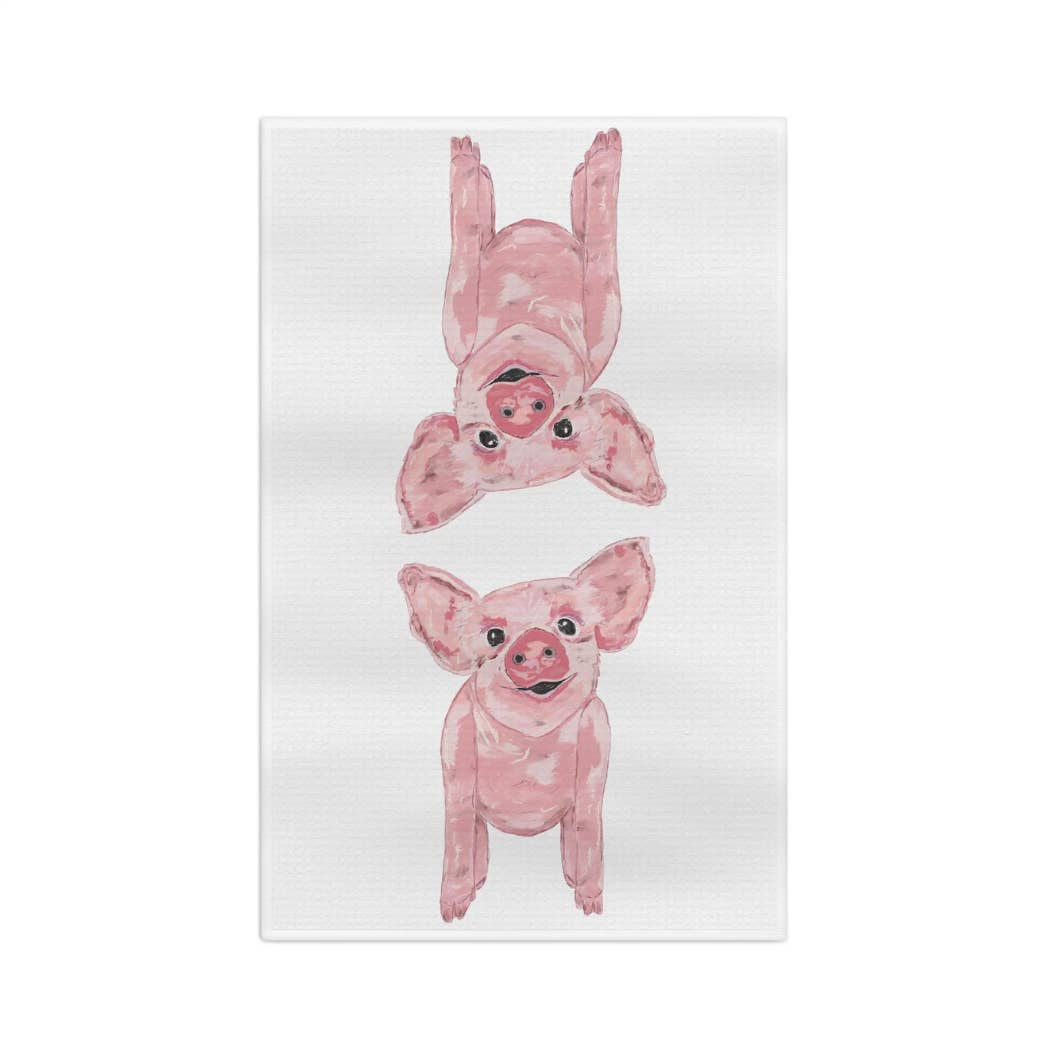 Blue Cava – wholesale Tea towel – Piglet Microfiber Waffle Towel