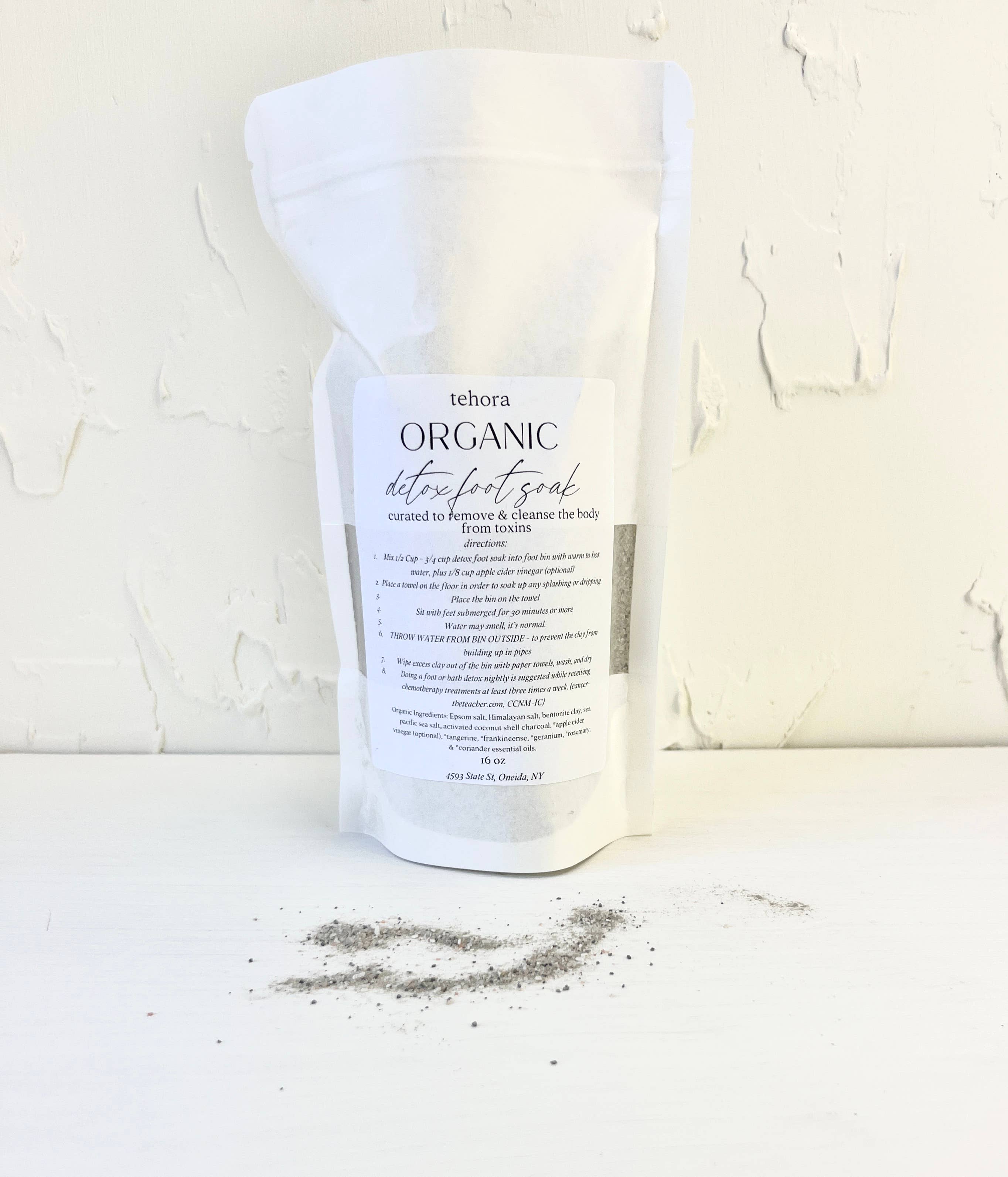 chazah creations, LLC – wholesale Hand/foot soak – Organic Detox Foot Soak - 16 oz1