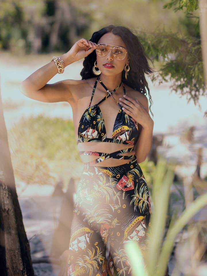 Esther Halter Top - Pirate Treasure - Final Sale for wholesale by TRASHY DIVA