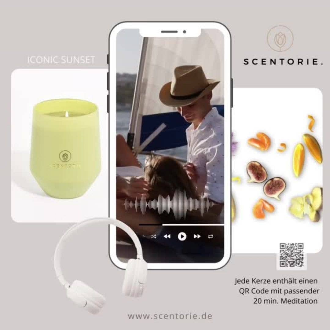 SCENTORIE. – Großhandel Kerze im Glas / gefüllte Kerze – ICONIC SUNSET Rapswachs Duftkerze 300g/60h 2