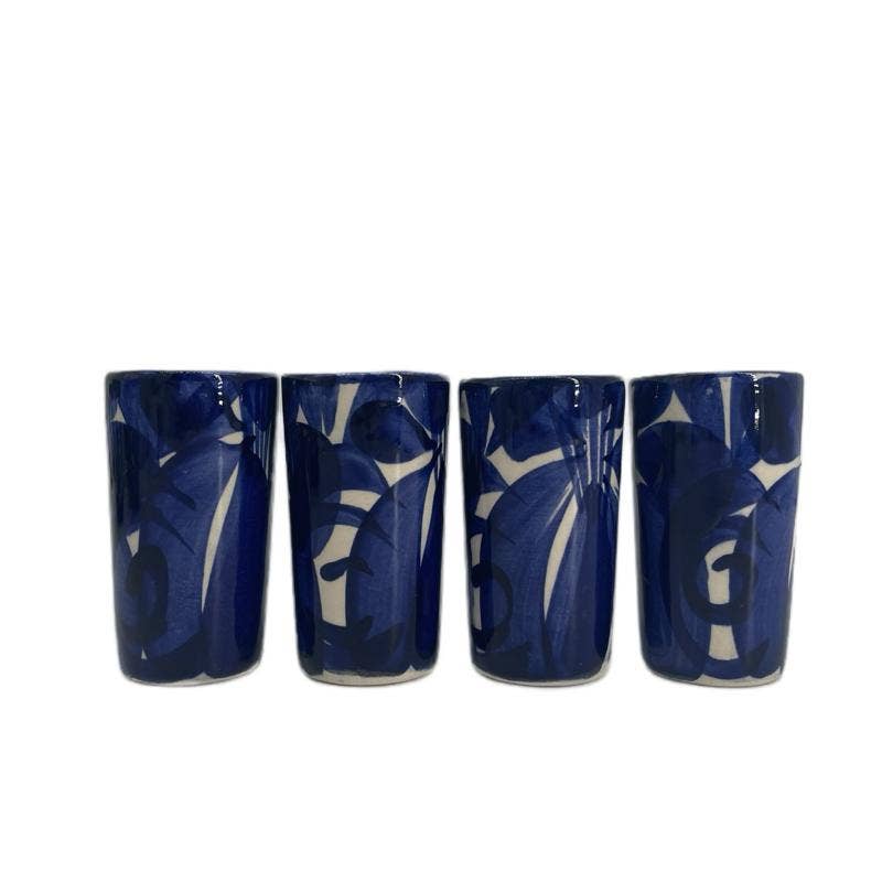 Fiesta McAllen LLC - Wholesale Shotglas - Keramische blauw-witte bloemen tequila shot2