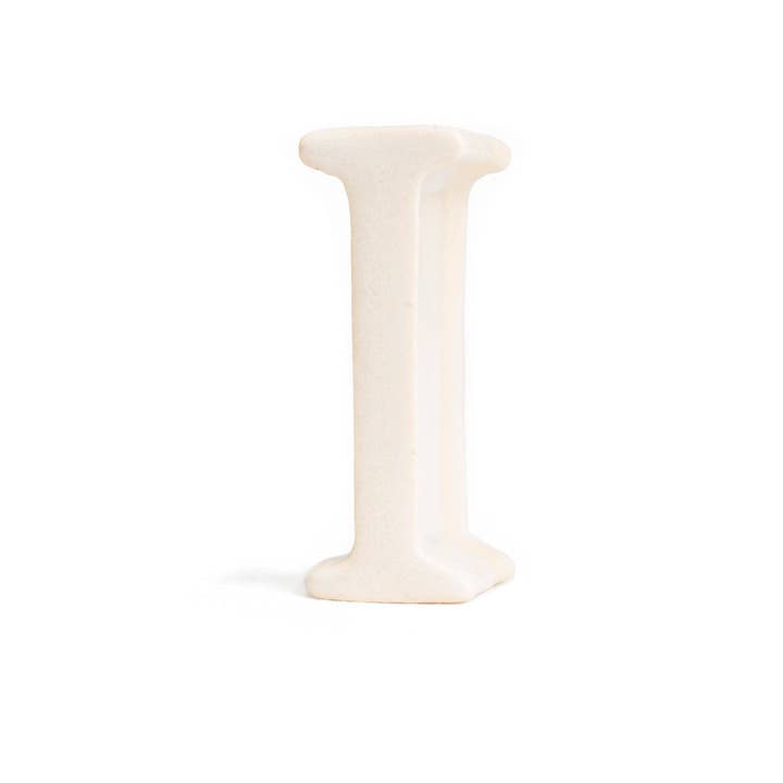 MudLOVE - Wholesale Decorative Tabletop Object - I - Handcrafted Ceramic Letter - Various Colors