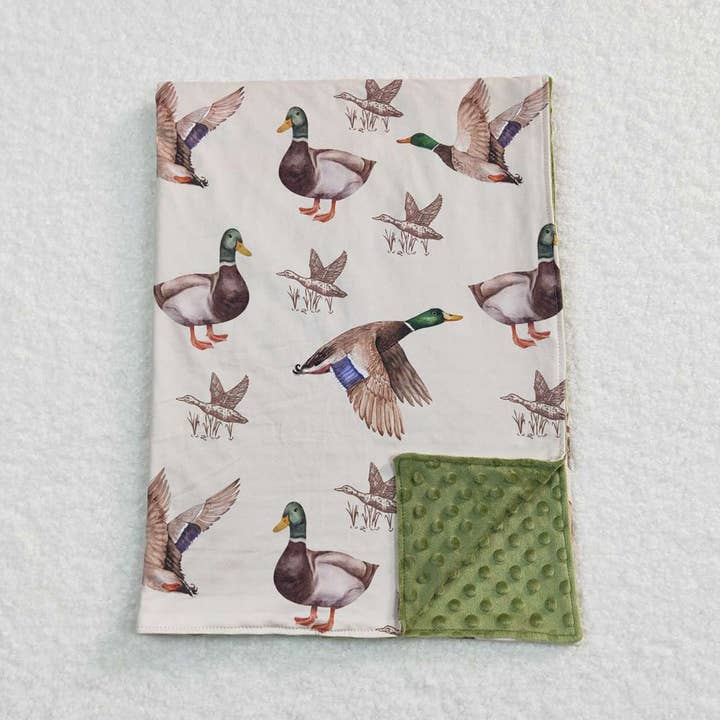 Aier Wholesale - Wholesale Bedding blanket – Kids & Baby - Baby Kids Duck Hunting Minky Blankets1