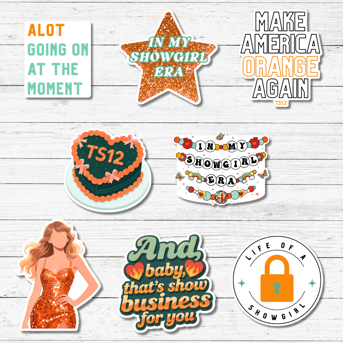 Oily Graphic Creations - Wholesale Sticker - Orange Star- TS12 Sticker/Magnet3