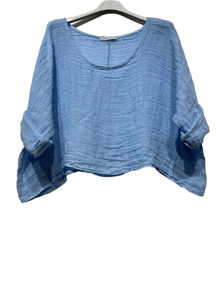 LINEN & COTTON HOUSE - Wholesale Blouse - Women's - 18415 TOP IN LINEN SPRING SUMMER CLOTHING