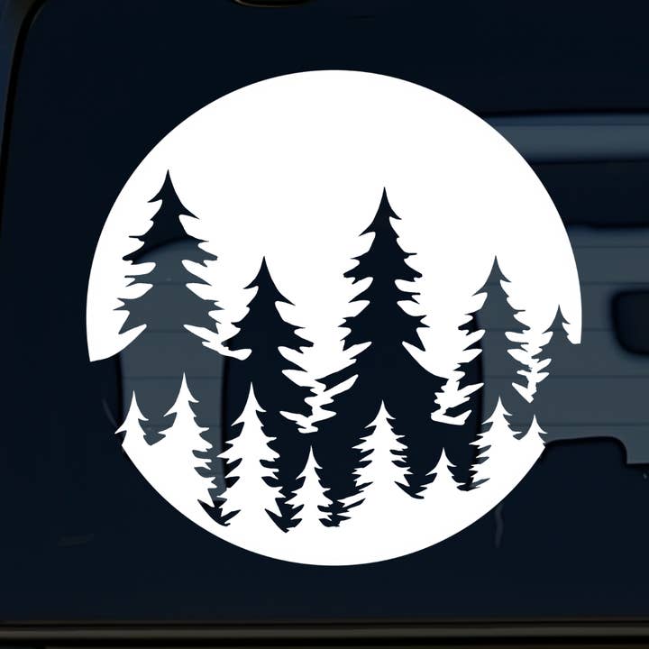 Nature Scene Vinyl Decal for Car Window or Water Bottle for wholesale by Hive Decals