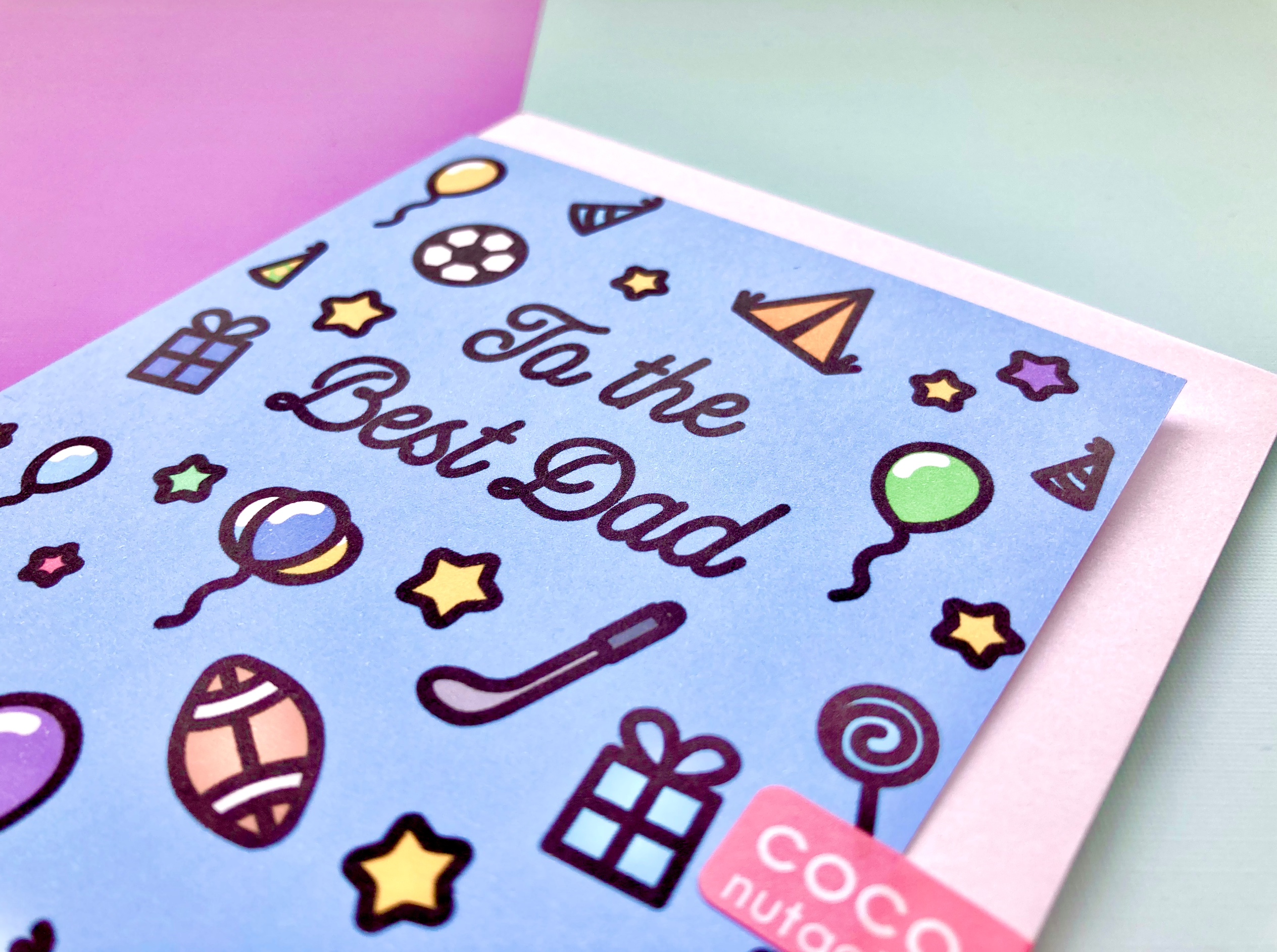 CoconuTacha - Wholesale Father's Day Card - Best Dad Icons Greeting Card2