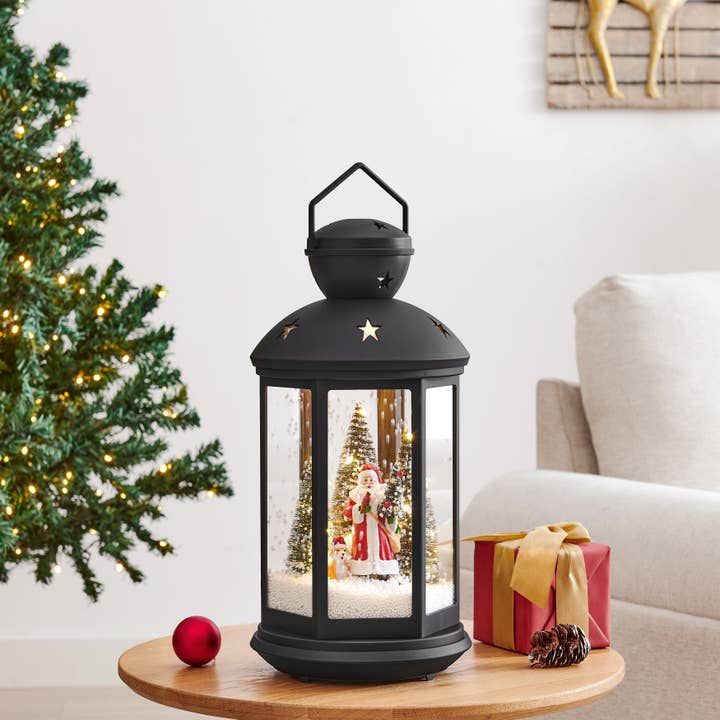 Danya B - Wholesale Christmas Decoration - Christmas Scene Falling Snow Music Snowglobe Lantern Decor