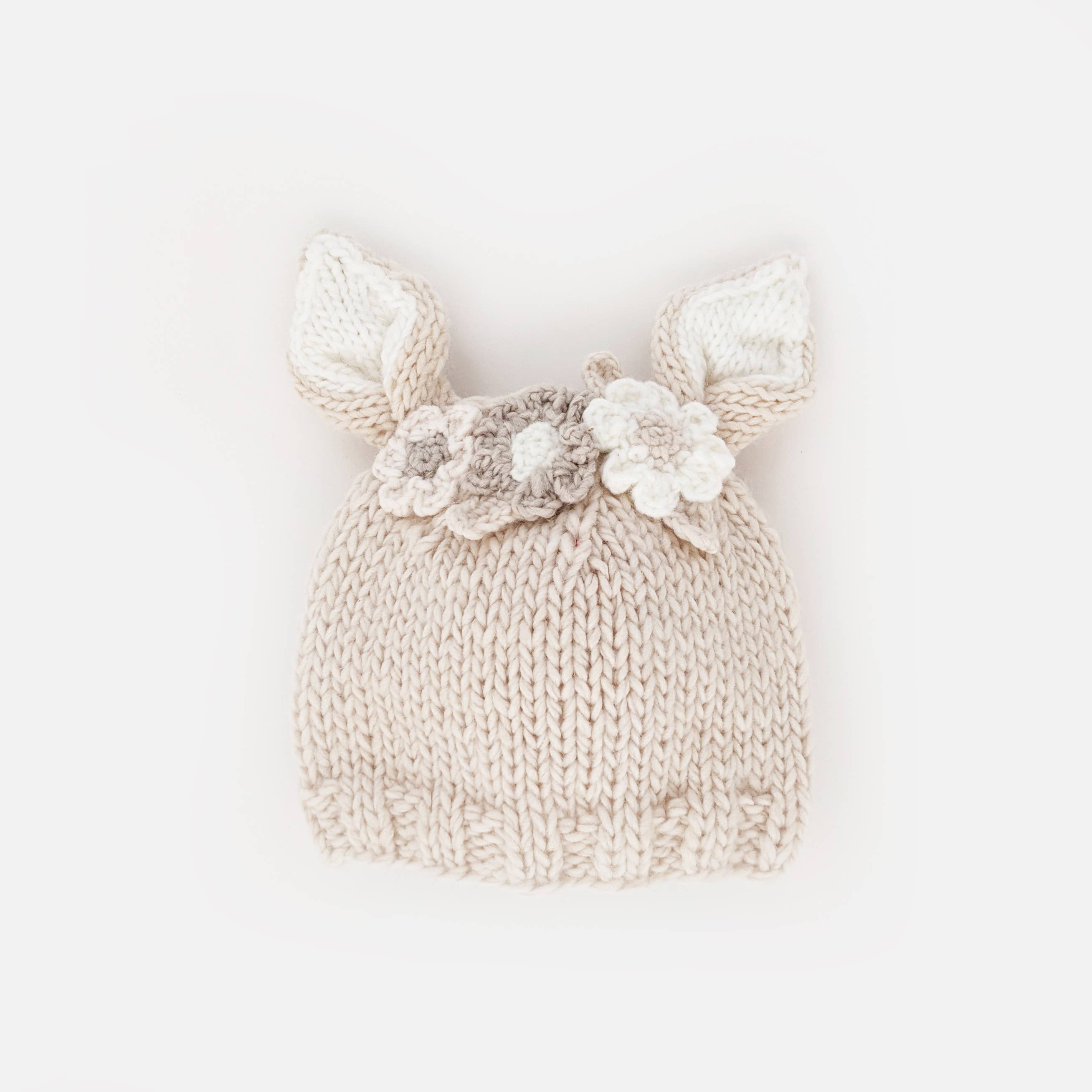 Huggalugs – wholesale Beanie – Kids – Flower Bunny Beanie Natural Baby & Kids0