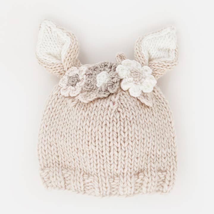 Huggalugs – wholesale Beanie – Kids – Flower Bunny Beanie Natural Baby & Kids0