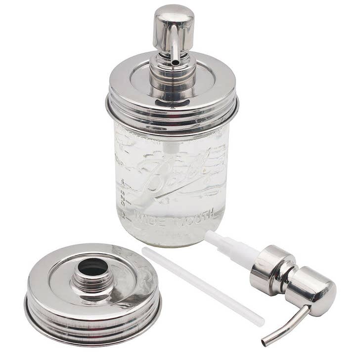 Mason Jar Lifestyle - Wholesale Soap Dispenser - Mirror / Chrome Soap Pump Dispensers for Mason Jars13