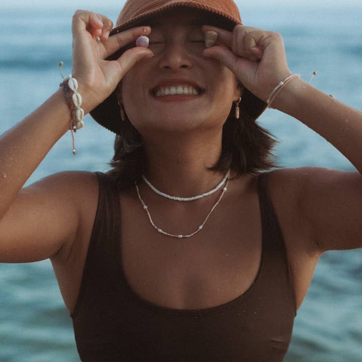 Pineapple Island - Wholesale Beaded/Pearl Necklace - Cinta Pearl Beaded Surf Necklace by Pineapple Island, Giada Collection