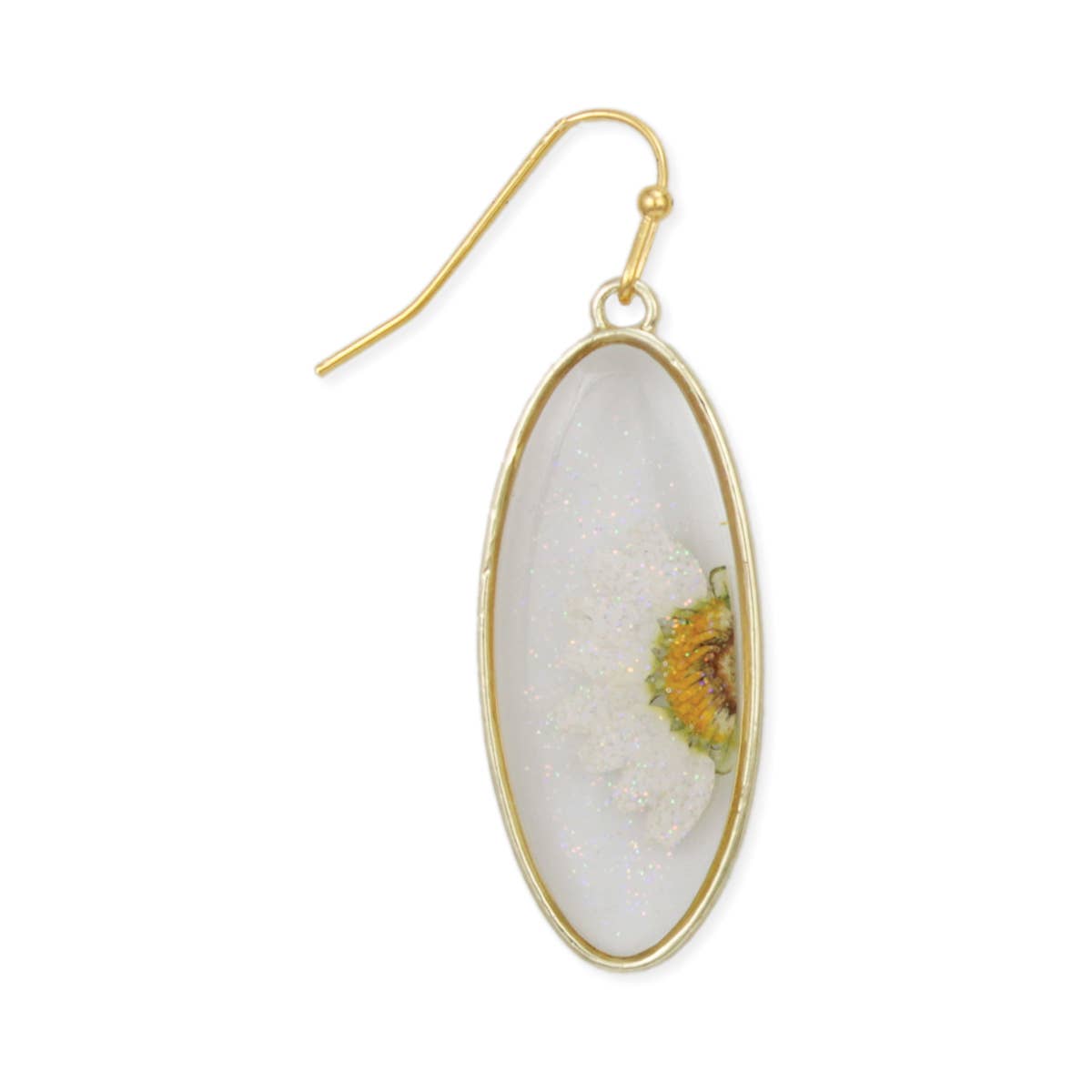 ZAD - Wholesale Dangle Earrings - Delicate Daisy Dried Flower Earrings2