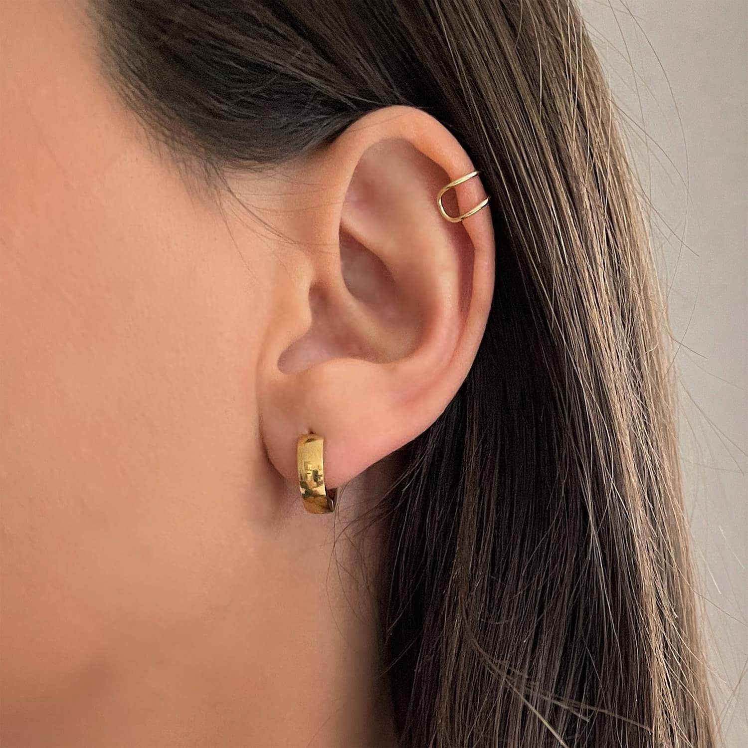 Schmuckgroßhandel - Wholesale Huggie Earrings - Lena earrings | 18K gold plated4