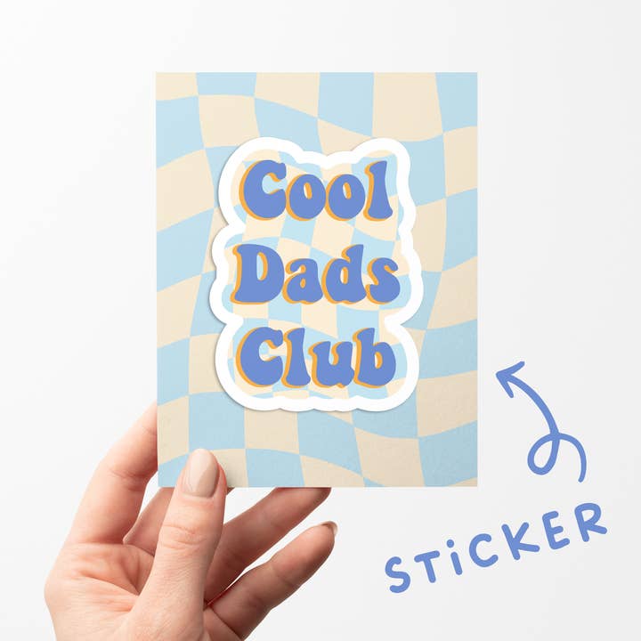 Cool Dads Club Sticker and Card combo Father's Day for wholesale by Wee Birdy