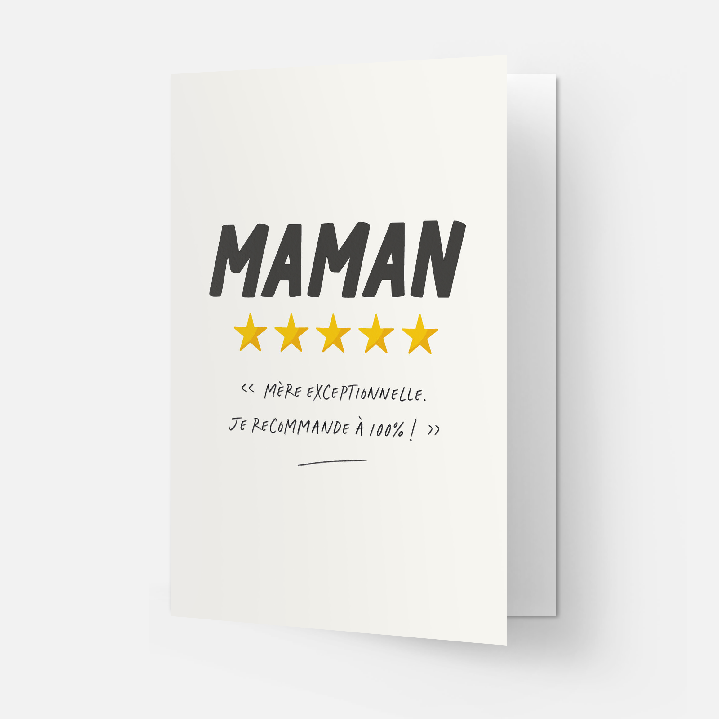 Kaart Blanche - Wholesale Mother's Day Card - Mom short review greeting card (also in FR)4