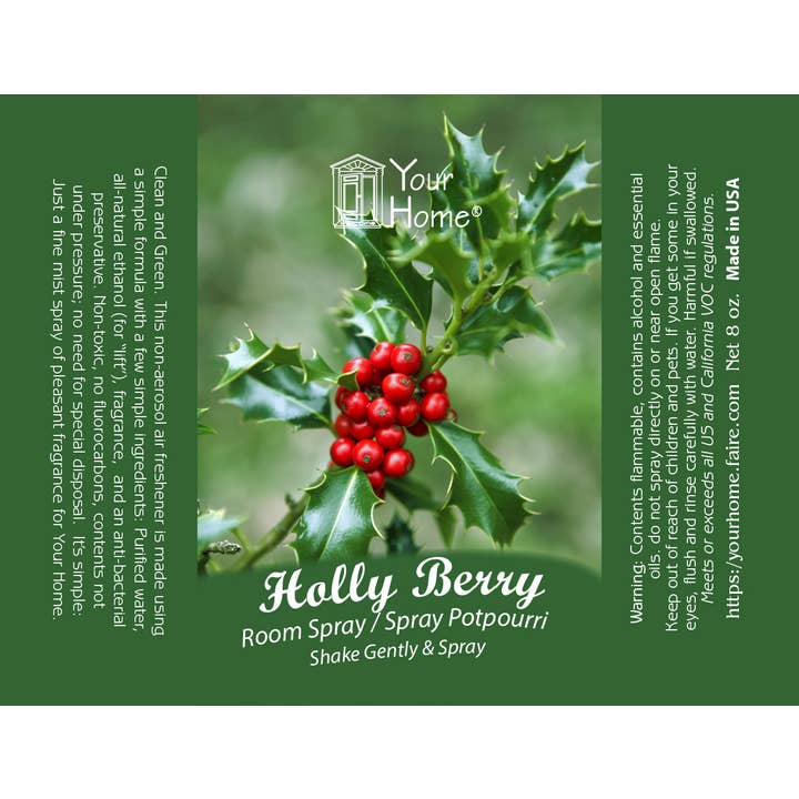 Your Home - Wholesale Room & Linen Spray - Room Spray Holiday Scents Silver Can 8oz Mix 6pk