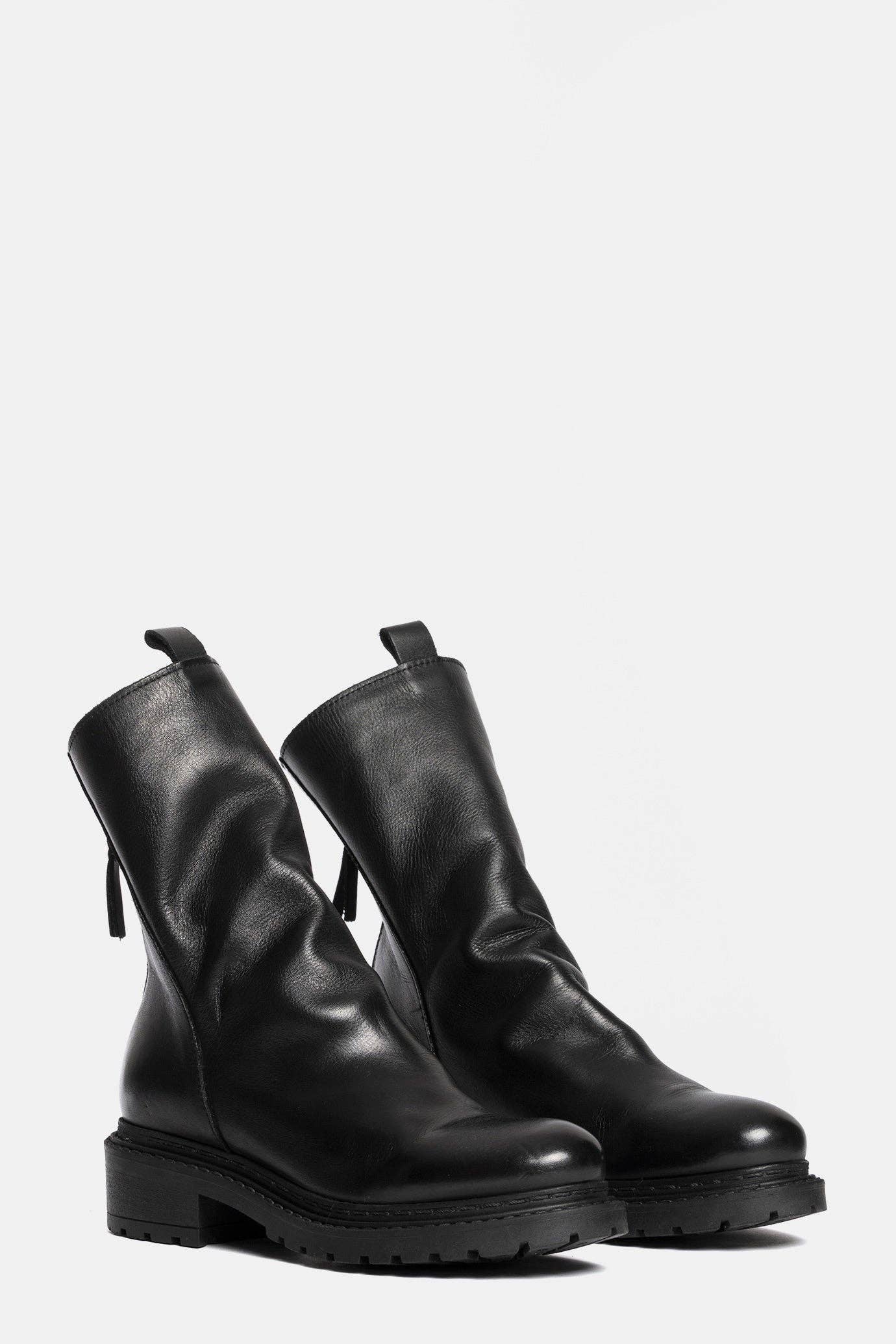METISSE - Wholesale Boots - Women's - Black calfskin ankle boots MA051
