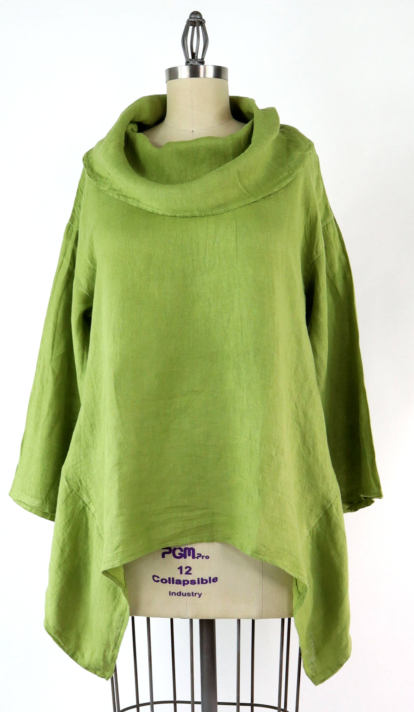 LINEN AND GAUZE - Wholesale Tunic - Women's - Cowl neck Linen Tunic, Oversized Cowl neck tunic, Linen Top2