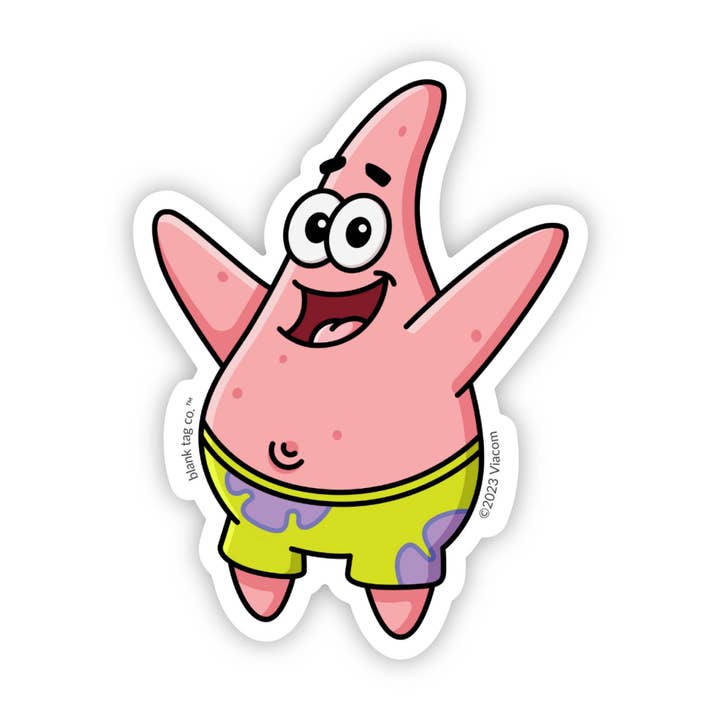 Blank Tag Co. - Waterproof Stickers – wholesale Sticker – SpongeBob SquarePants® Waterproof Sticker - Patrick Star