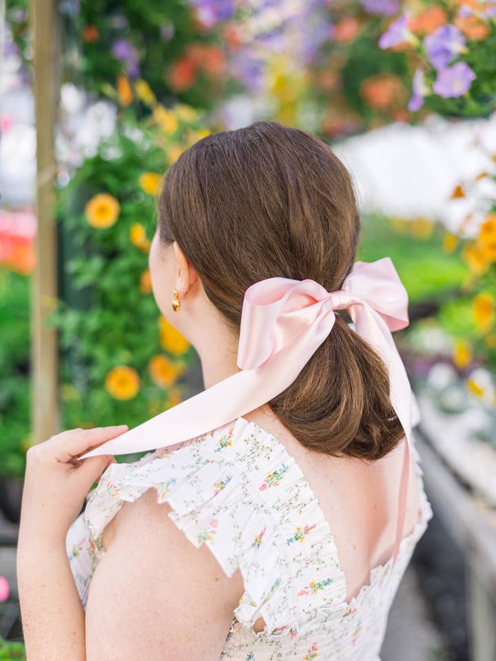 Oversized Satin Hair Bow Barrette for Women | Bailee Bow OS for wholesale by Grace & Grandeur