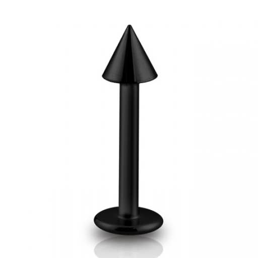 BLACK PVD PLATED OVER 316L SS LABRET/MONROE W/ SPIKE for wholesale by CRAVE