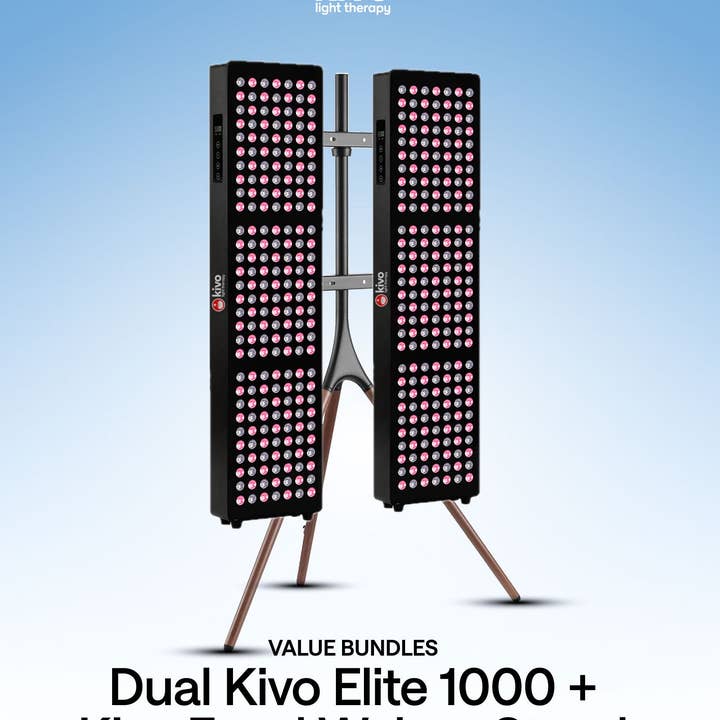 Kivo Elite 1000 Bundle: 2 x Elite 1000 & Easel Stand for wholesale by Kivo Red Light Therapy