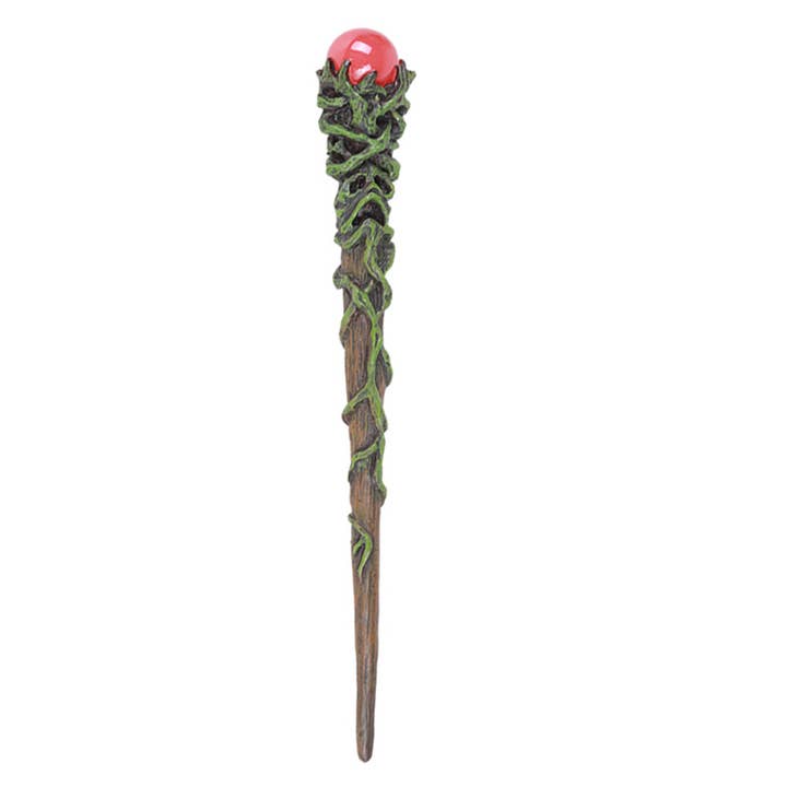 Pacific Trading - Wholesale Decorative Tabletop Object - Greenman Magic Wand Red Stone1