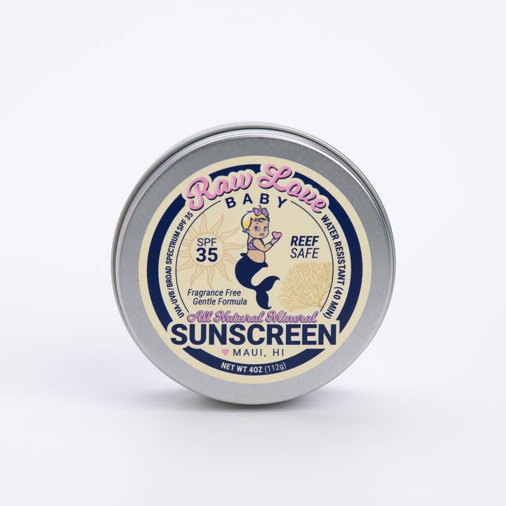 Raw Love Sunscreen - Wholesale Sunscreen - Raw Love Baby 4oz Tin