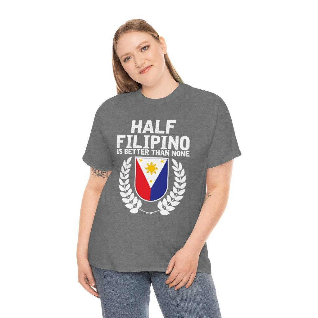 Teegarb LLC - Vendita all'ingrosso Maglietta serigrafata - Donna - Novità: mezzo filippino è meglio di niente, amante del Pinoy Pride, esilarante slang filippino, entusiasta del nazionalismo30