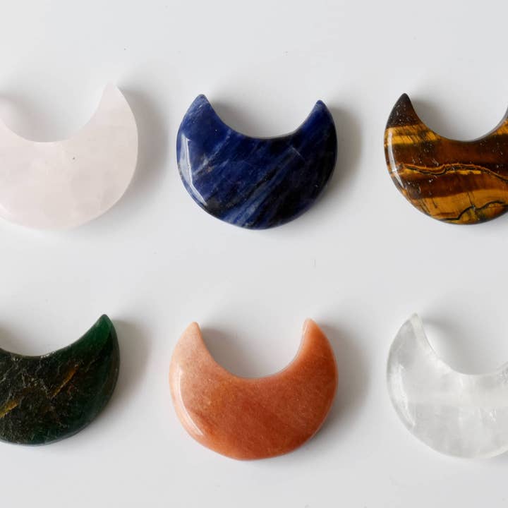 Soothing Crystals - Wholesale Spiritual Stone/Crystal - Polished Crystal Moons | Hand Carved | Crescent Moon Shape8