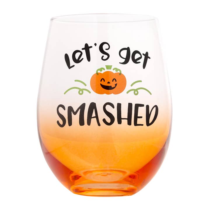 Pearhead - Wholesale Wine Glass - Let’s Get Smashed Halloween Stemless Wine Glass