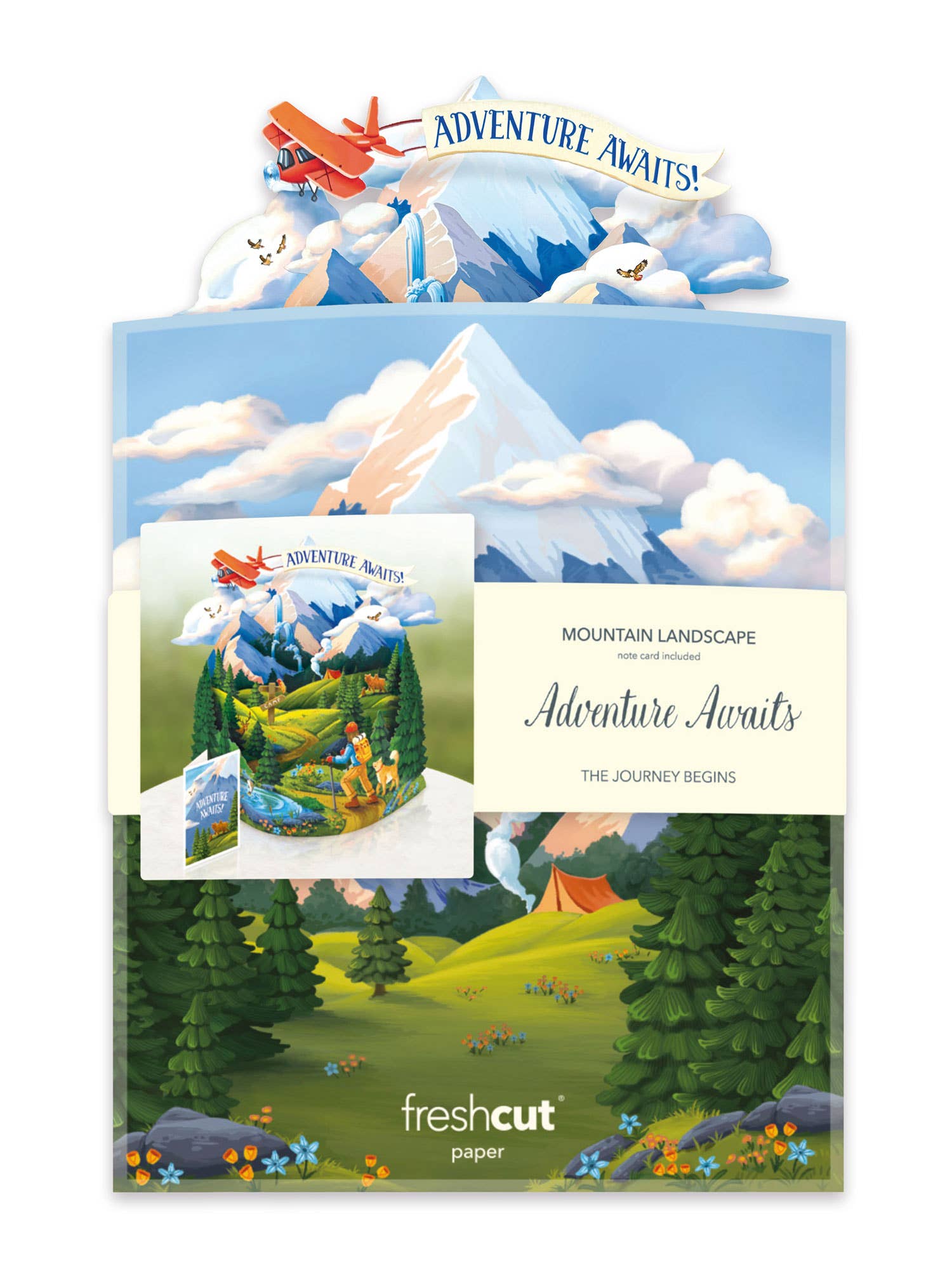 FreshCut Paper LLC - Wholesale Everyday Greeting Card - Adventure Awaits (8 Pop-up Greeting Cards)4