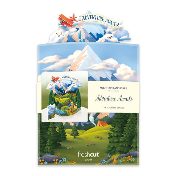FreshCut Paper LLC - Wholesale Everyday Greeting Card - Adventure Awaits (8 Pop-up Greeting Cards)4