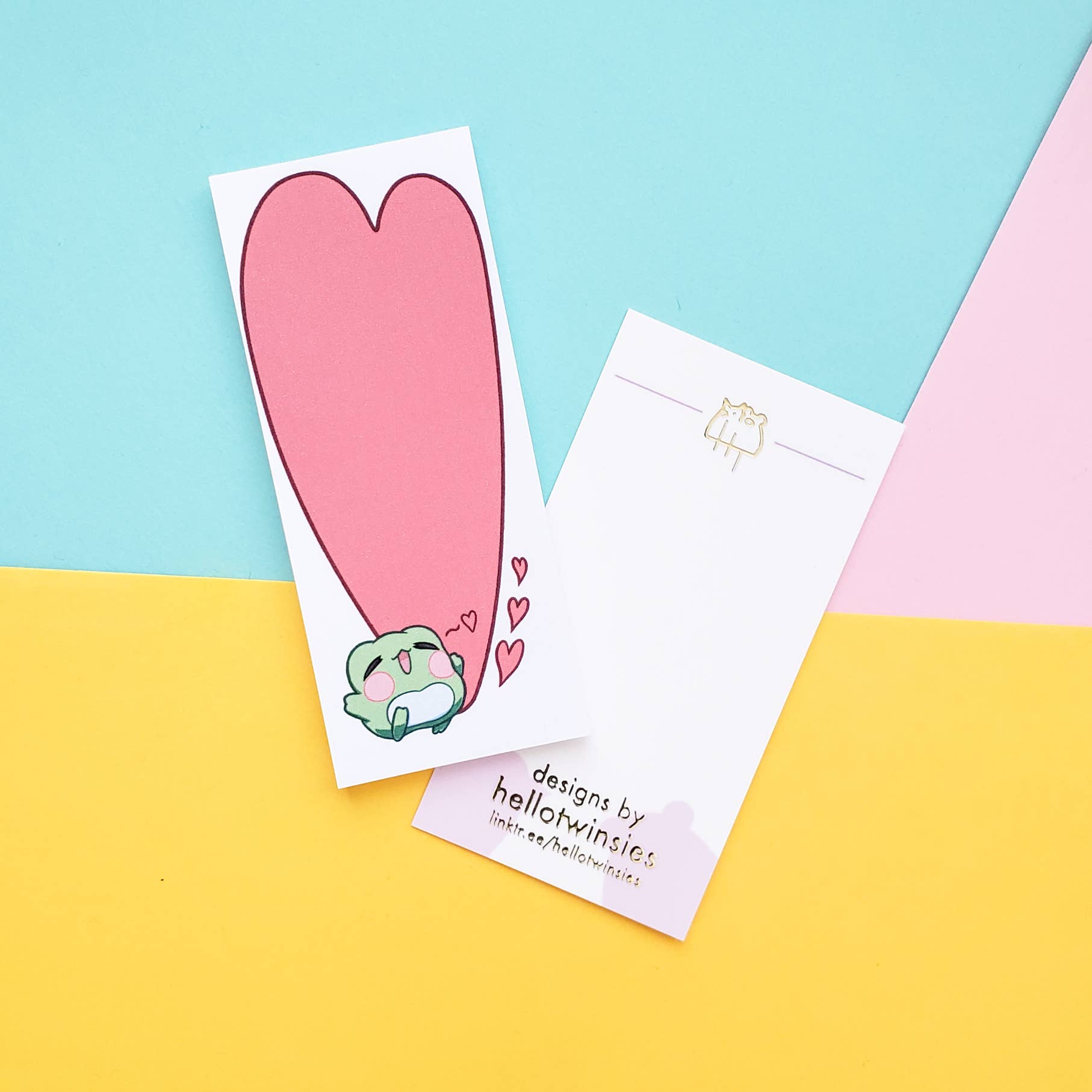 HelloTwinsies - Wholesale Kladblok - Diverse slanke memoblokken met kikkerthema3