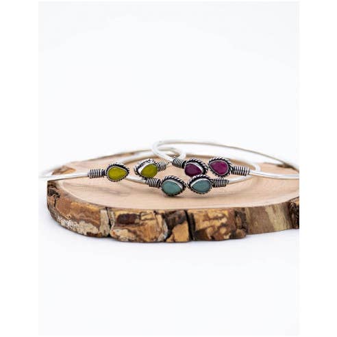 silver Two Stone Drop Bracelet for wholesale on Faire