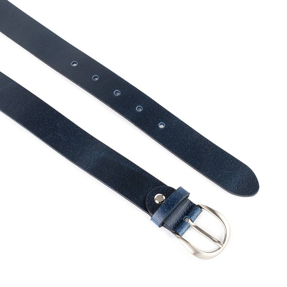 VALTICO - Wholesale Belt - Women's - Smooth leather belt with round buckle.9