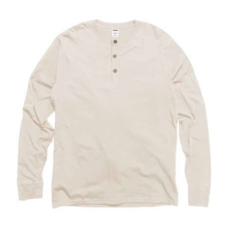 GOEX Apparel - Wholesale T-Shirt - Men's - Unisex Long Sleeve Cotton Henley2