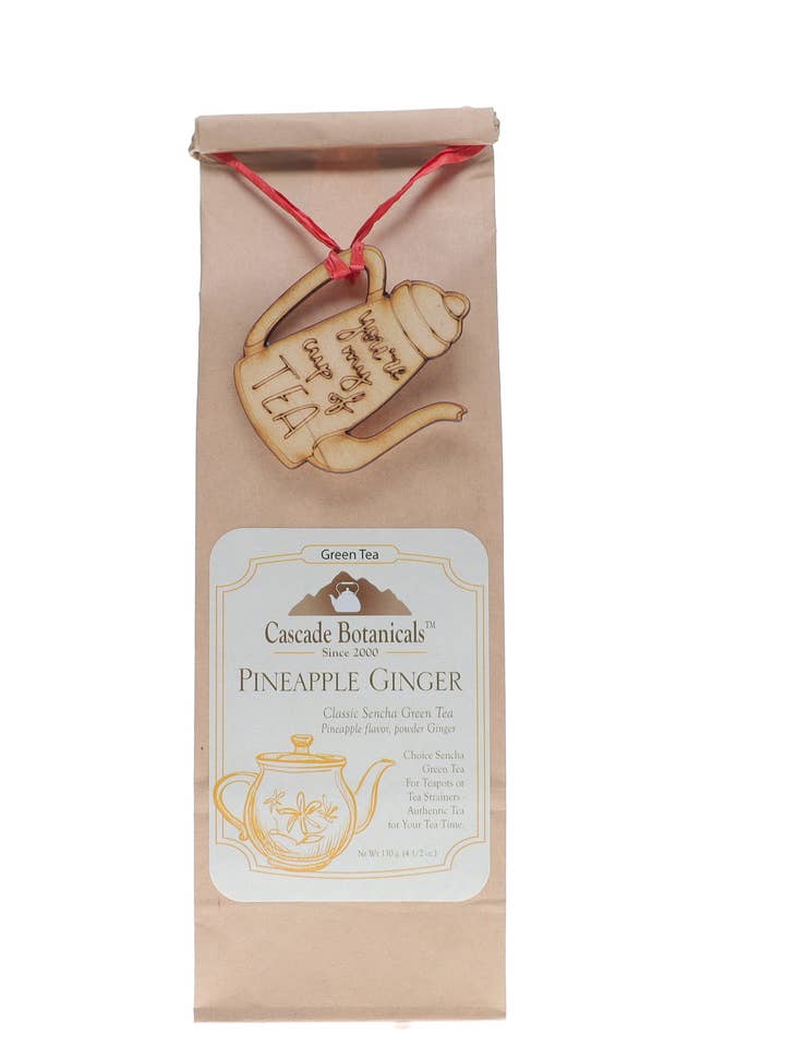 Ananas ingefära grönt te lös Pack för wholesale av Cascade Teas & Botanicals