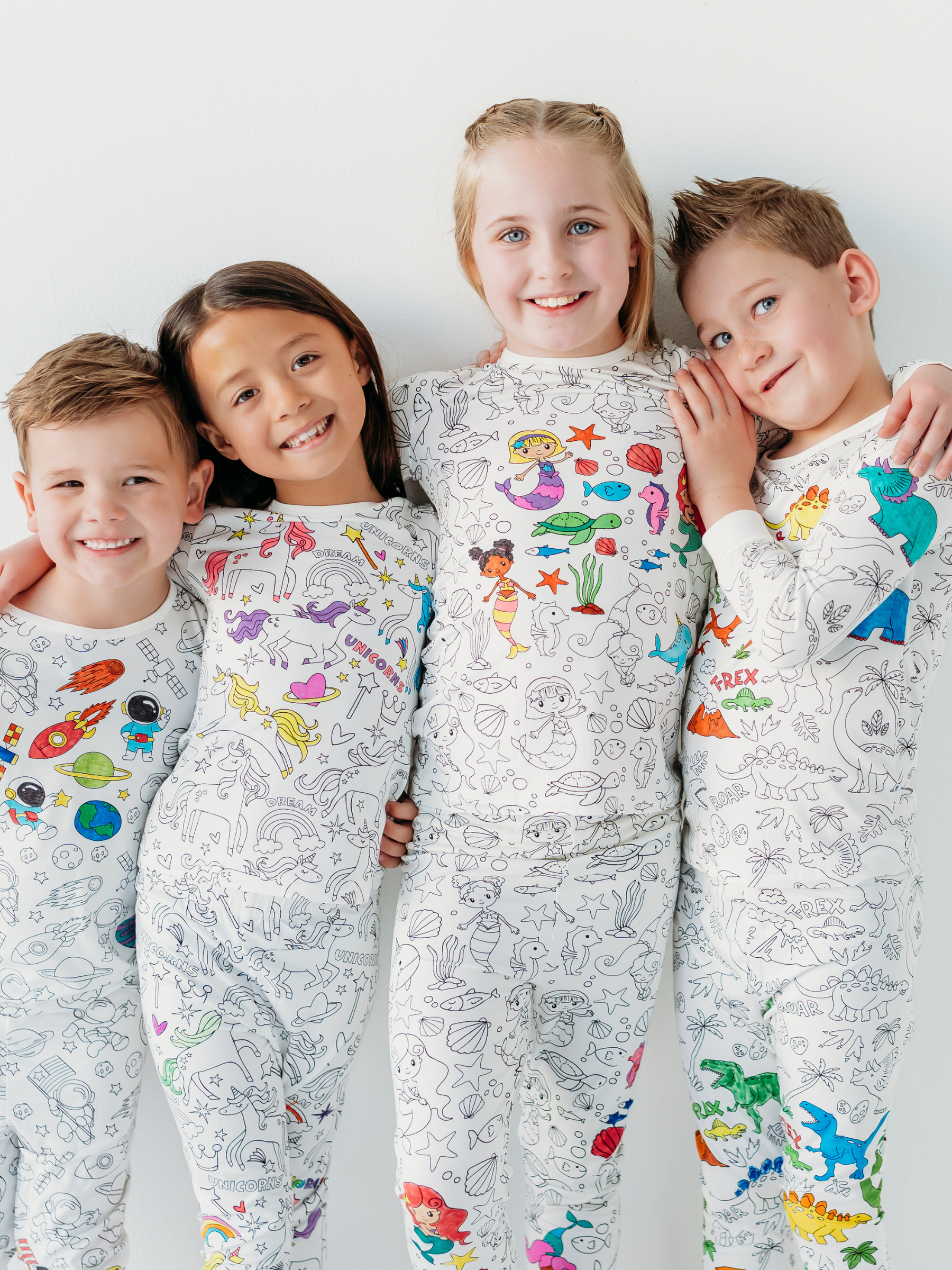 Bee Colorful Co. - Wholesale Sleepwear Set - Kids - Mermaid Coloring Pajamas 2 piece set made from Bamboo13