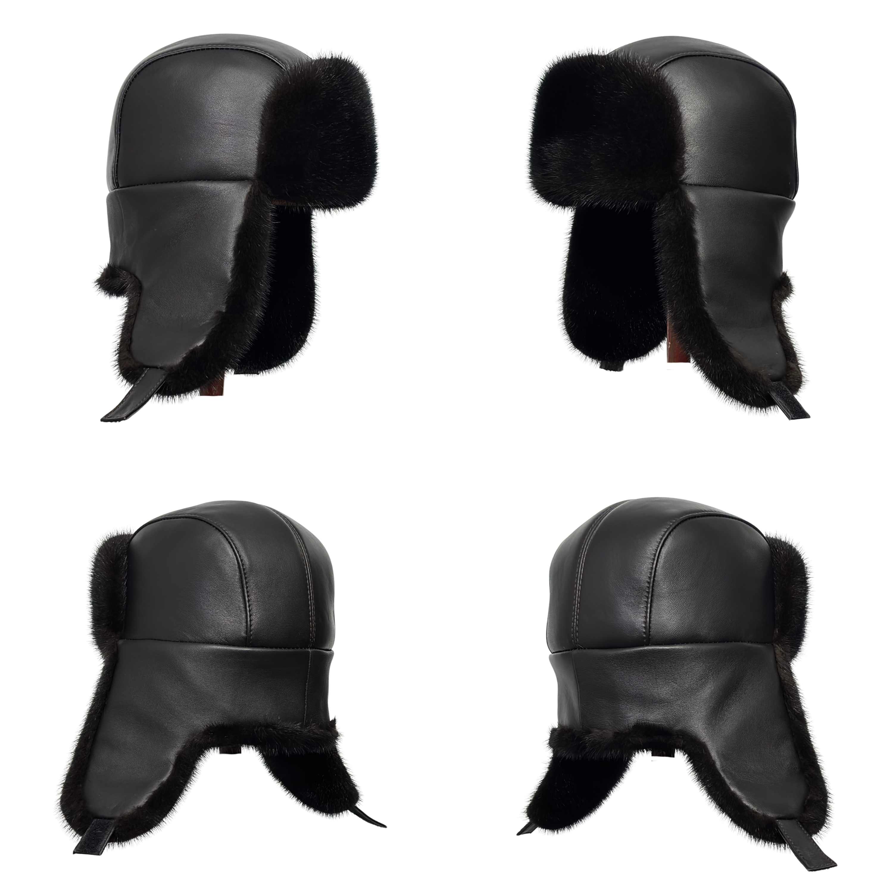 FurStyleUa - Wholesale Trapper/Bomber Hat - Men's - Men Fur Hat Russian Fur Hat Mink Fur Earflap Hat Ushanka Hat11