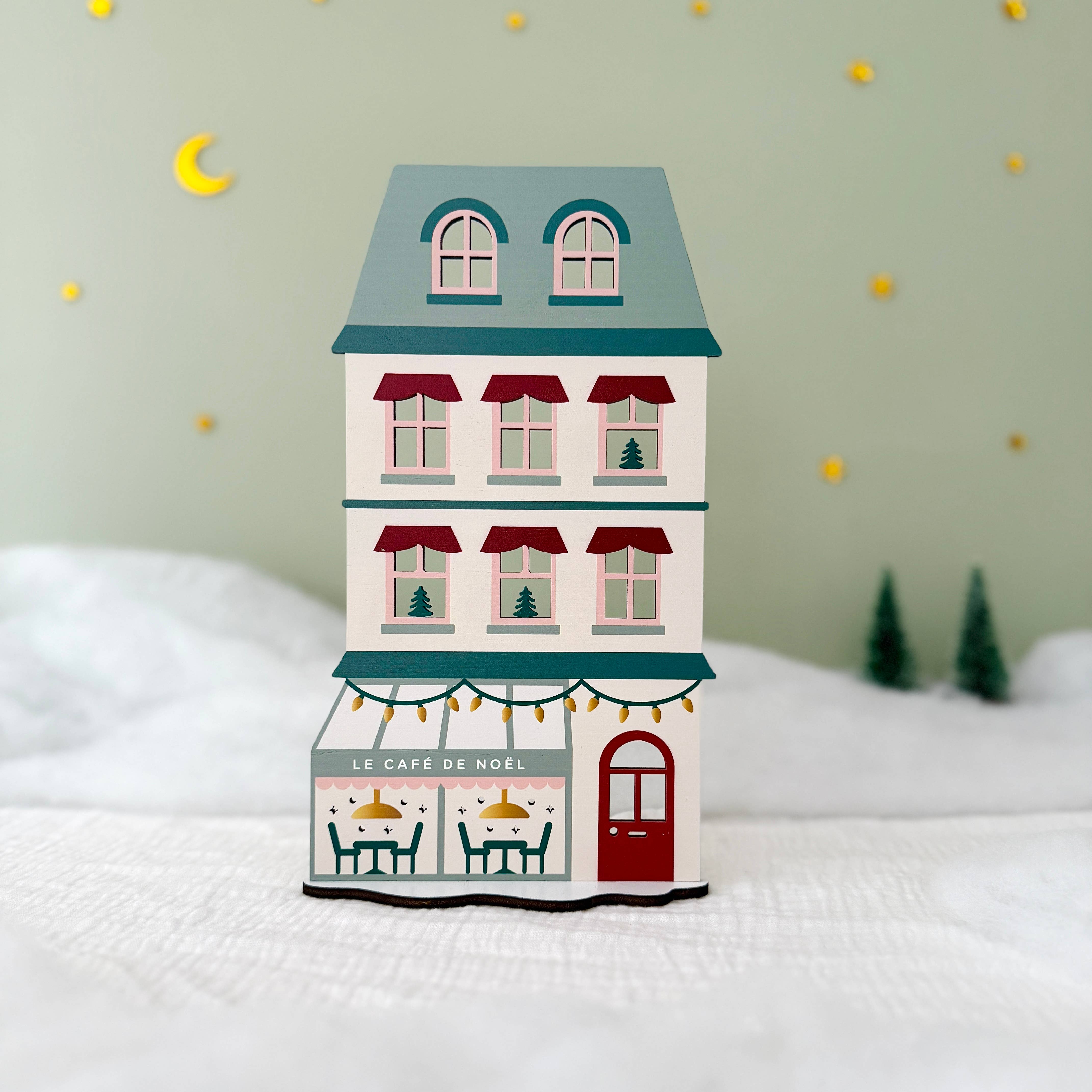 Print Your Love - Wholesale Christmas Decoration - Christmas house in painted wood - Mini Christmas world0